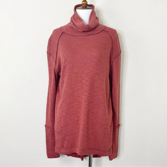 Free People We the Free Split Back Turtleneck
Long Sleeve in Burnt Orange - Picture 5 of 15